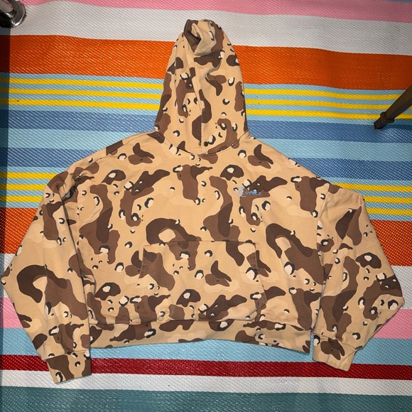 Elwood Other - Elwood Desert Camo Boxy Fit Oversized Hoodie Brown Tan Men’s Size X-Large